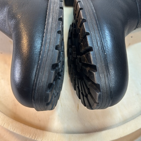 Naturalizer N5 Comfort Tynner Combat/Moto Black Leather Ankle Boots Size 6.5 W - Picture 9 of 9